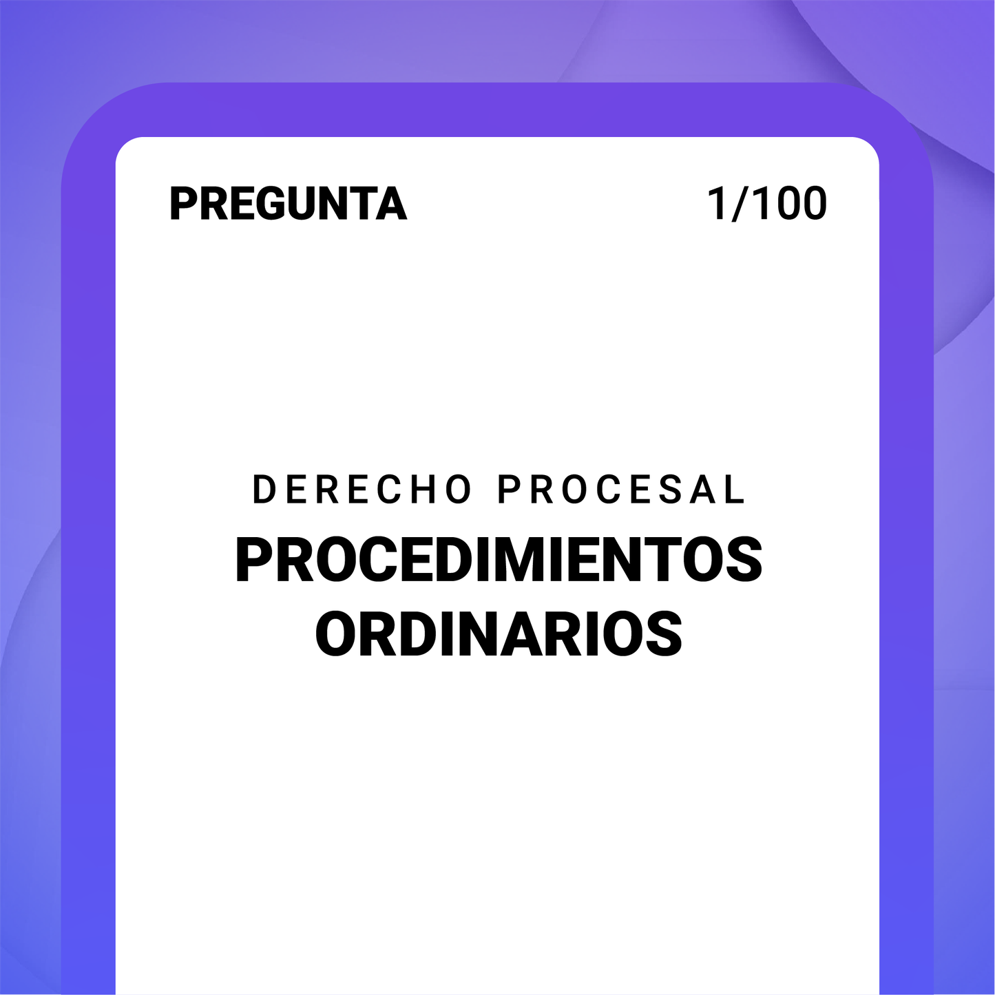 Caja Derecho Procesal Juicio Ordinario