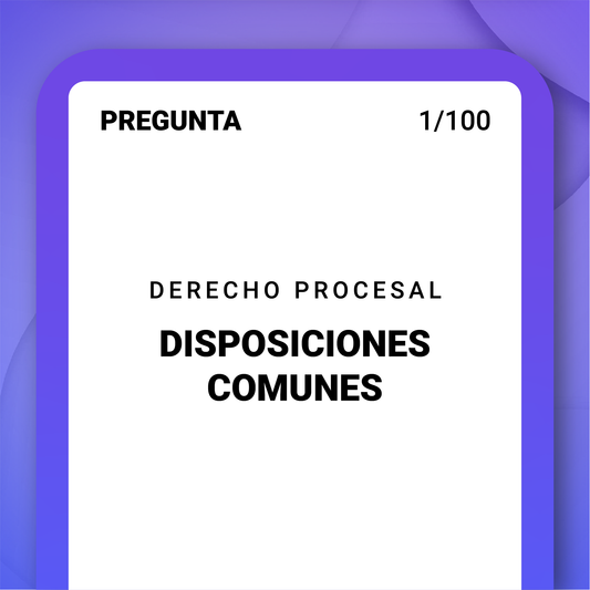 Caja Derecho Procesal Disposiciones Comunes